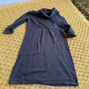 Jones New York SWEATER DRESS COWL NECK Size M Black Midi Knit Career Business